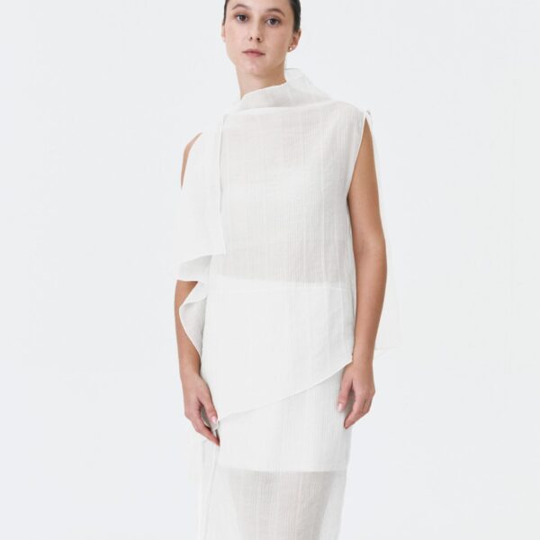Kale Top in Broken White