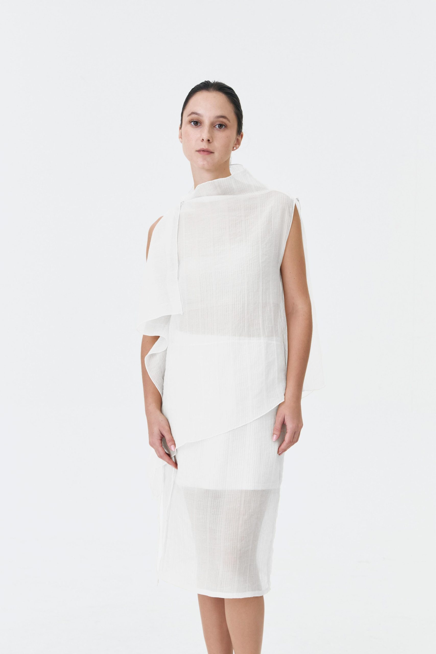 Kale Top in Broken White