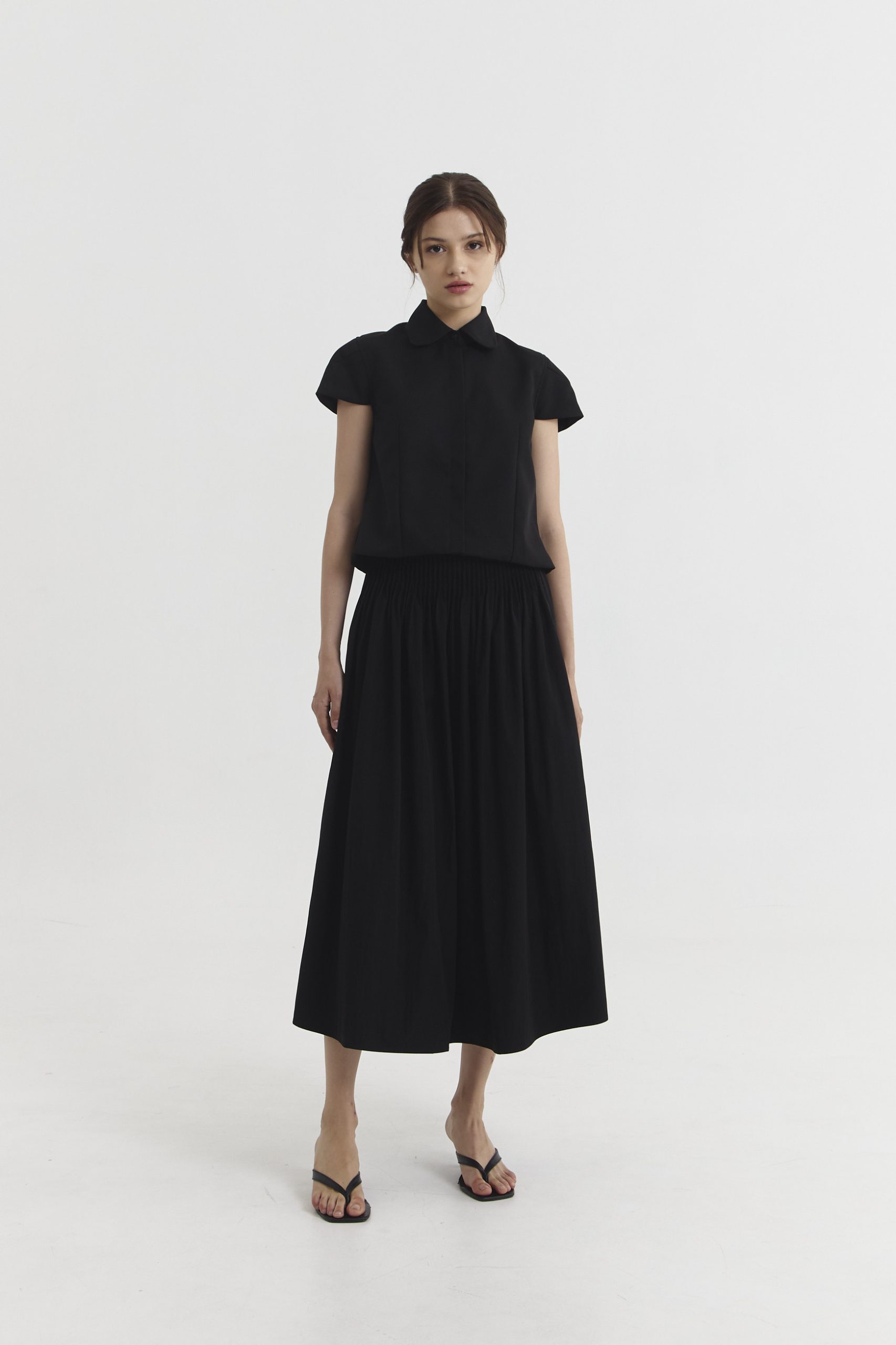 Pleated Skirt in Black - Image 2