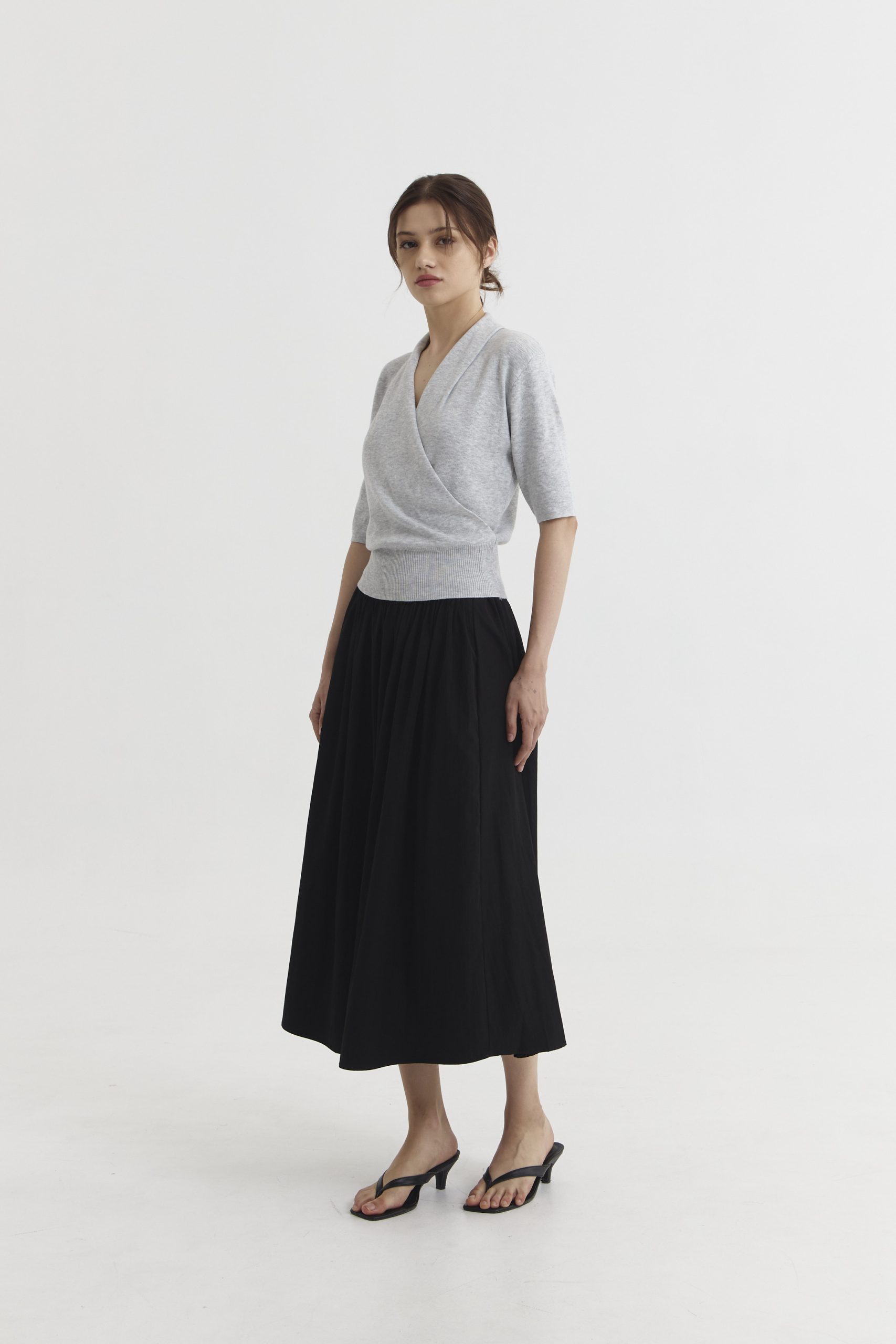 Pleated Skirt in Black - Image 3