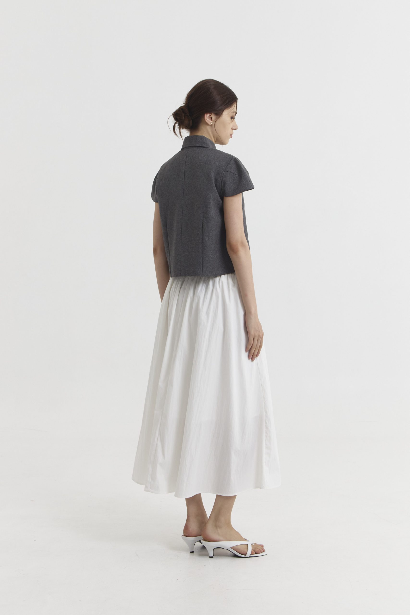 Pleated Skirt in Broken White