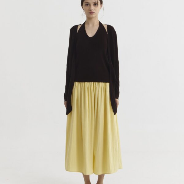 Pleated Skirt in Butter