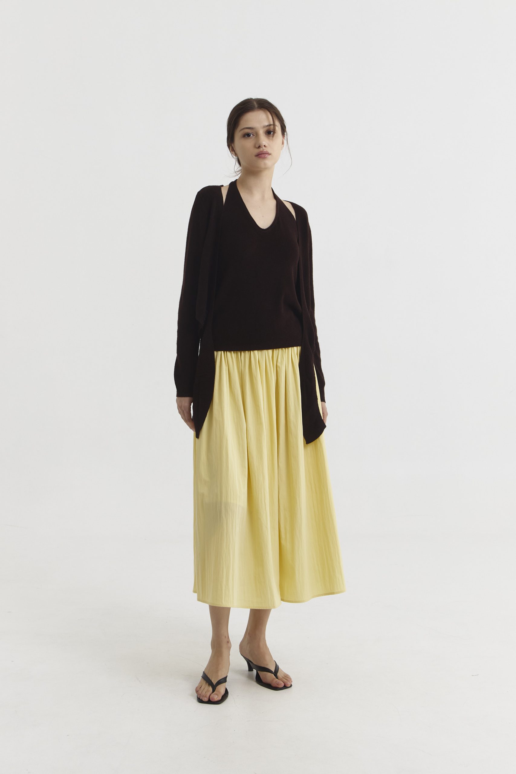 Pleated Skirt in Butter - Image 2