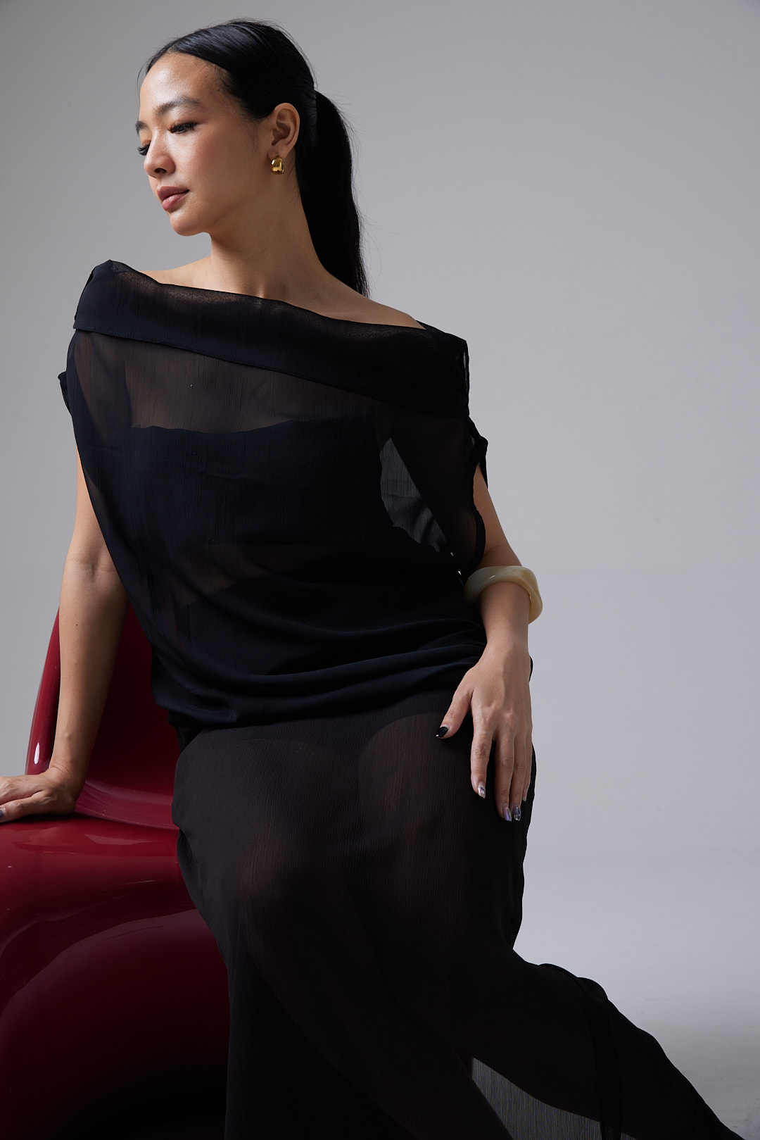Sola Sheer Top in Black