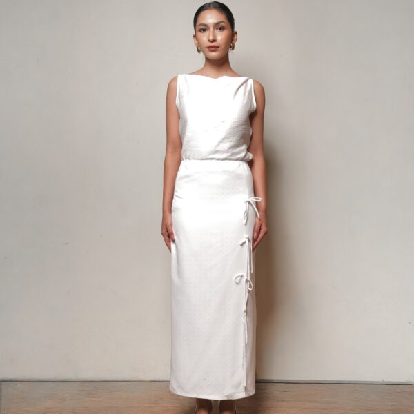 Padma Skirt in Dobby White