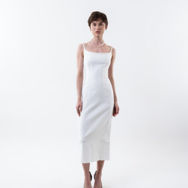 Solrae Dress in Broken White
