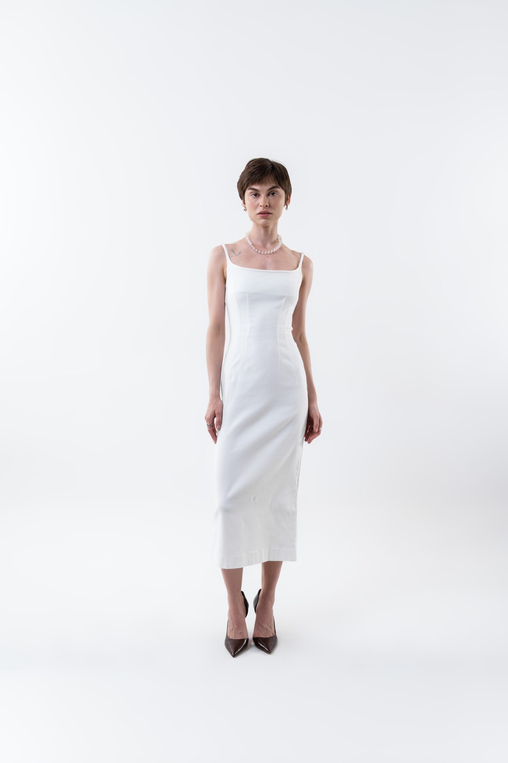 Solrae Dress in Broken White