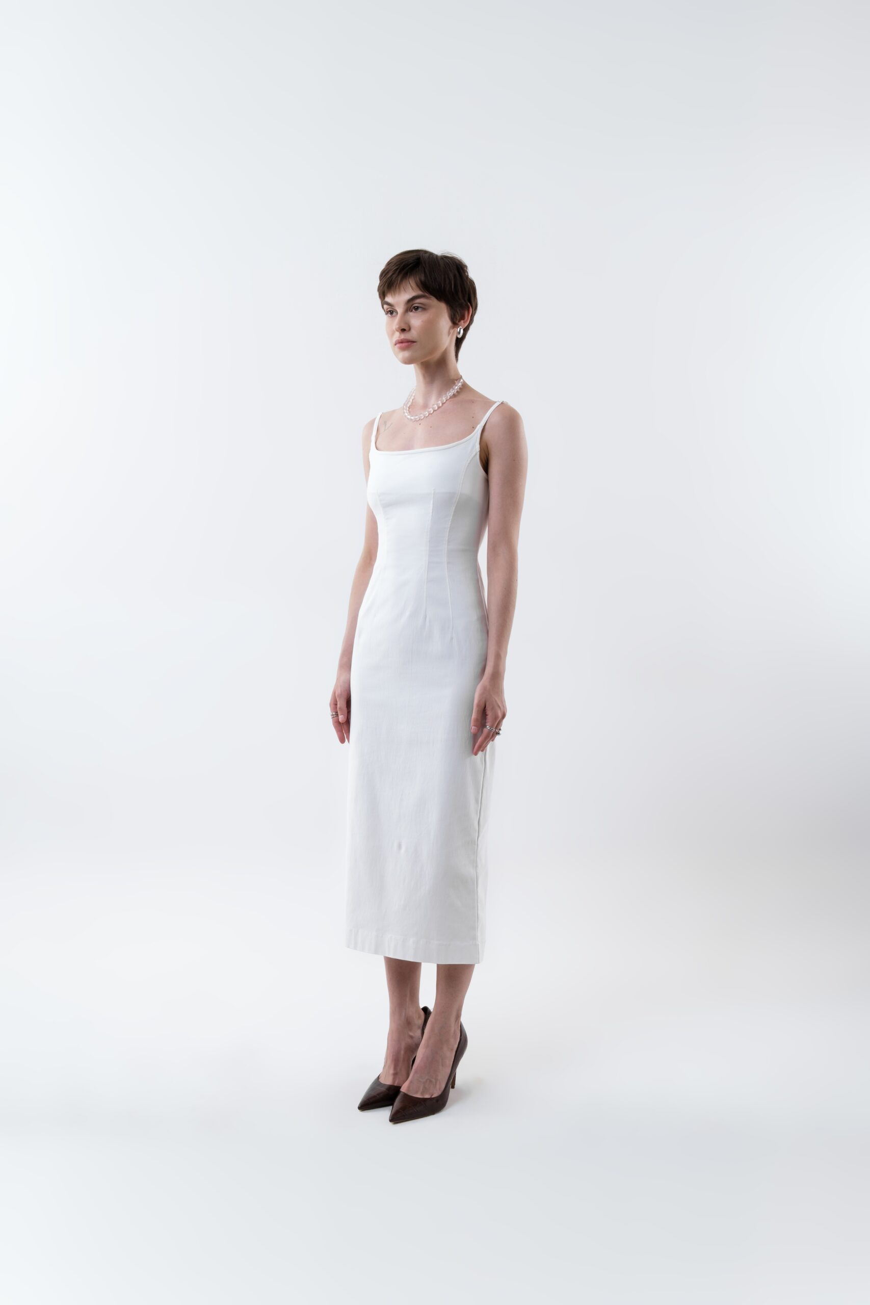 Solrae Dress in Broken White - Image 4