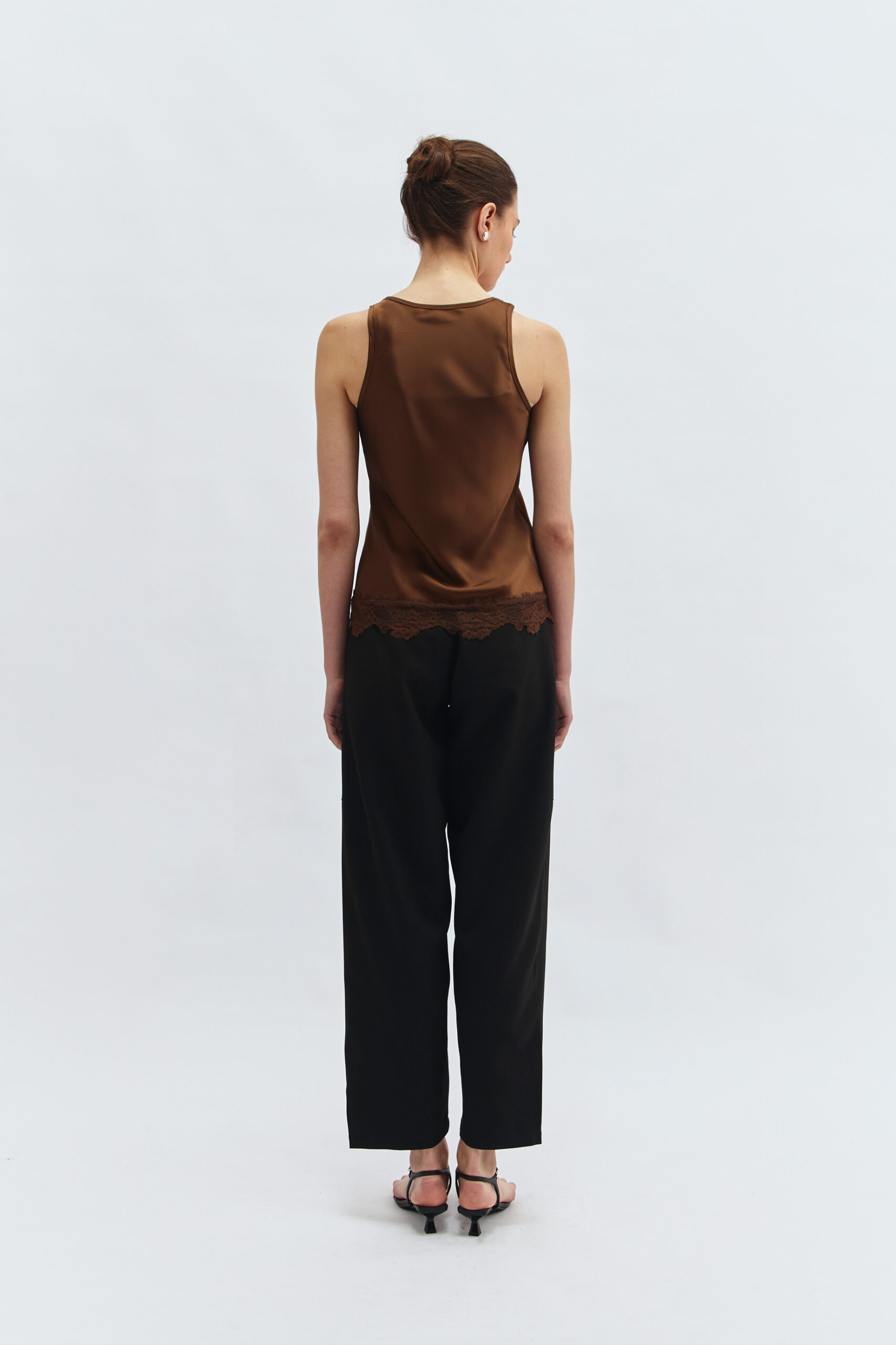 Moss Lace Tank in Toasted Caramel - Image 3