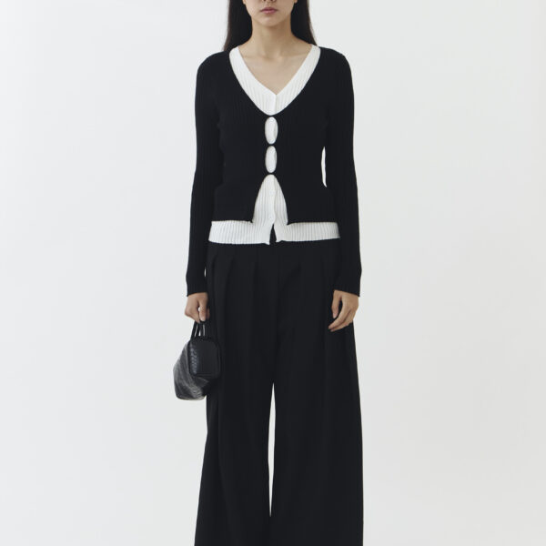 Verse Knit Blouse in Black