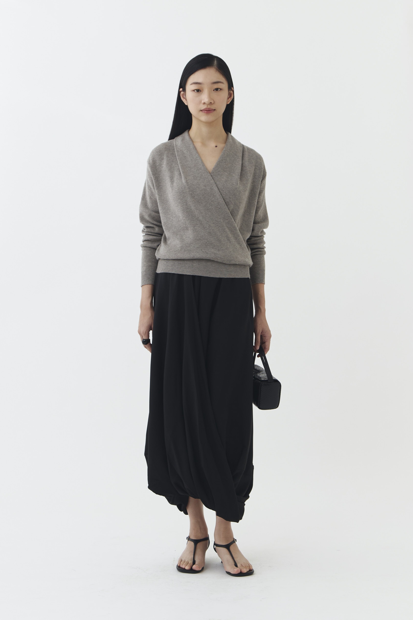 Hall Knit Blouse in Misty Grey