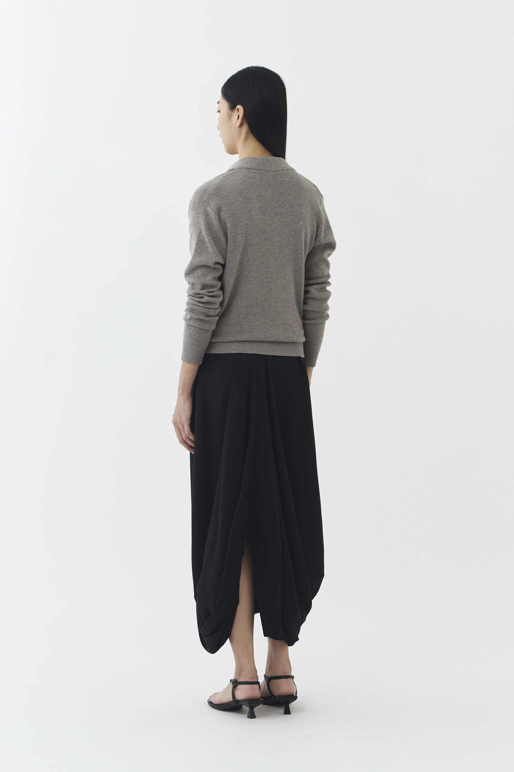Hall Knit Blouse in Misty Grey - Image 3