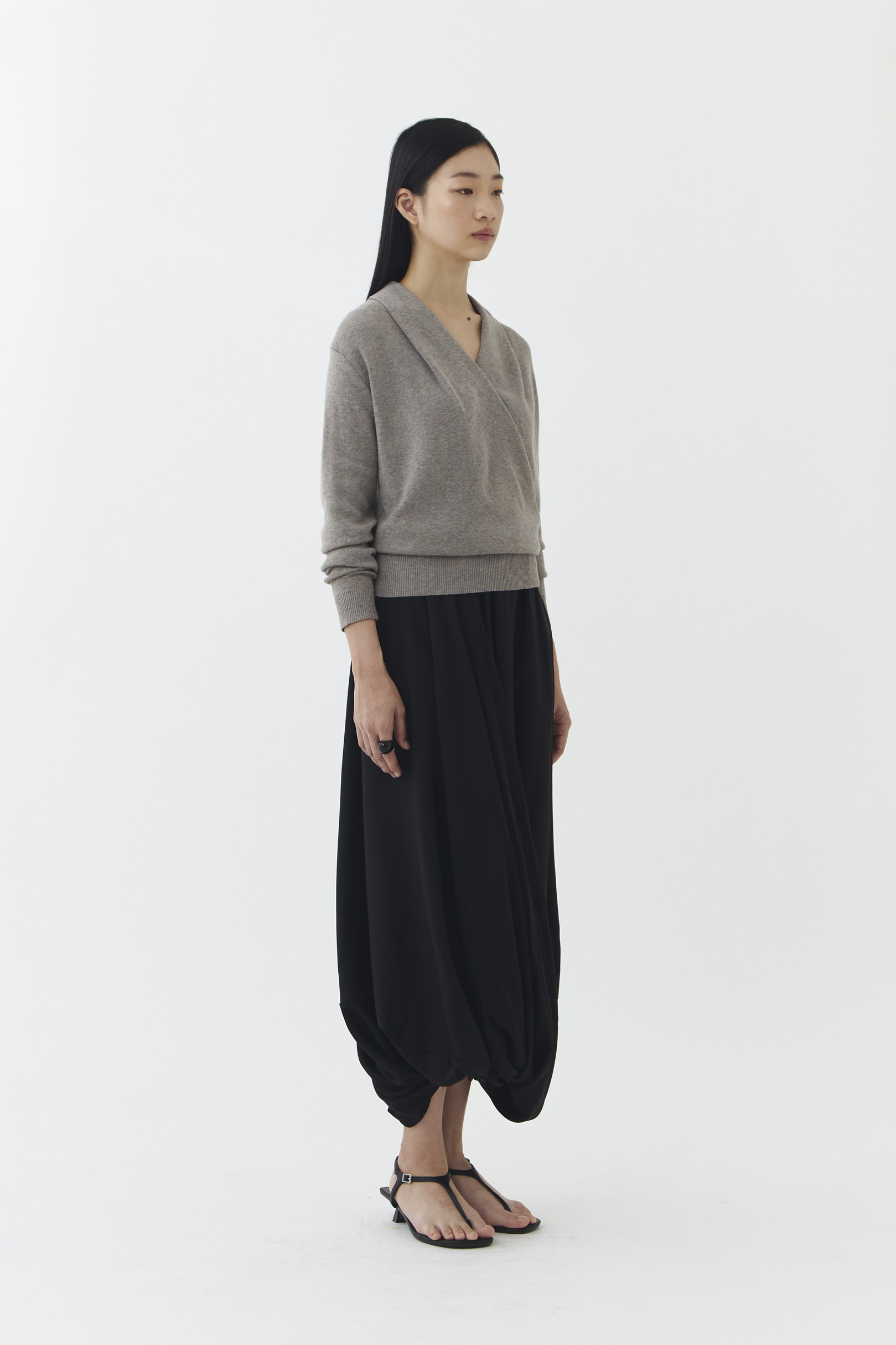 Hall Knit Blouse in Misty Grey - Image 2