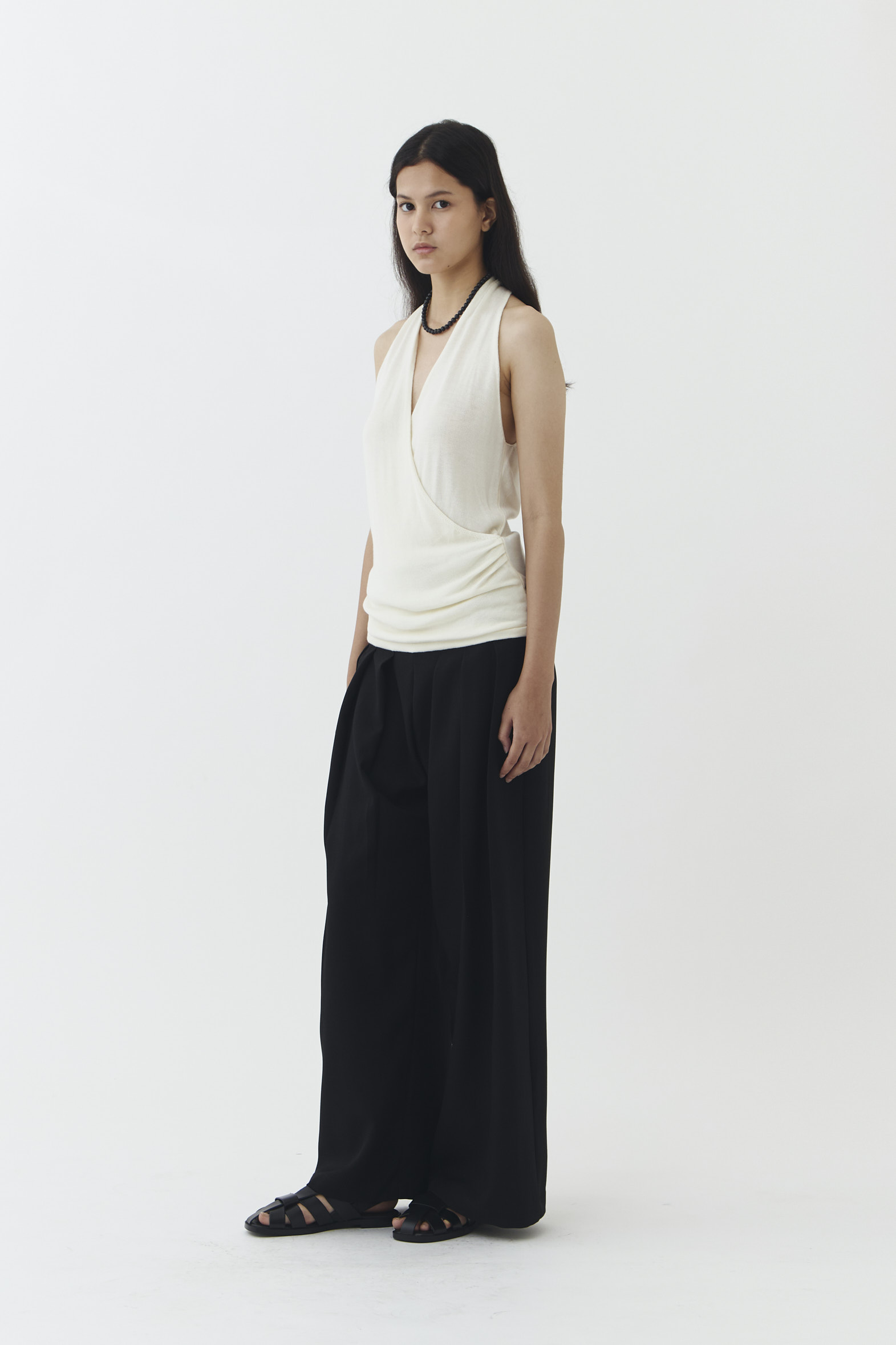 Kaia Knit Blouse in Ivory - Image 2
