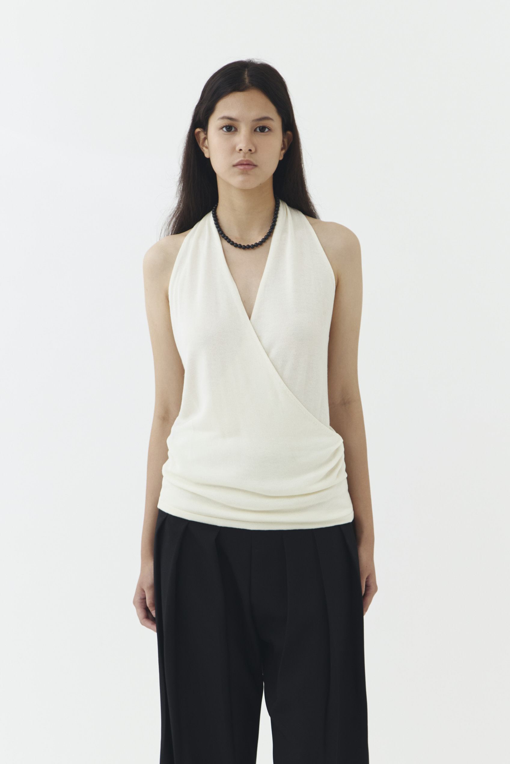 Kaia Knit Blouse in Ivory - Image 3