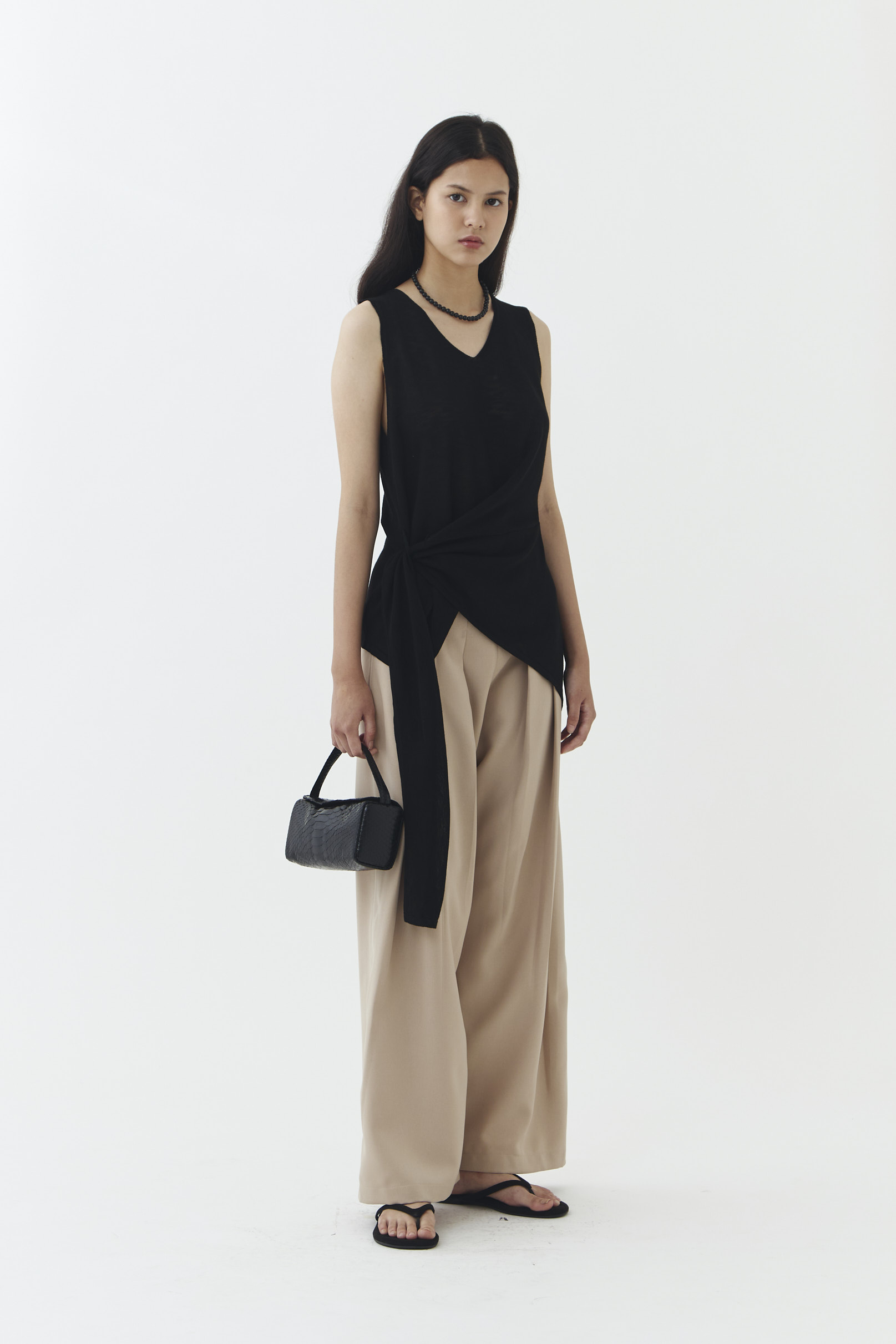 Rise Knit Blouse in Black - Image 2