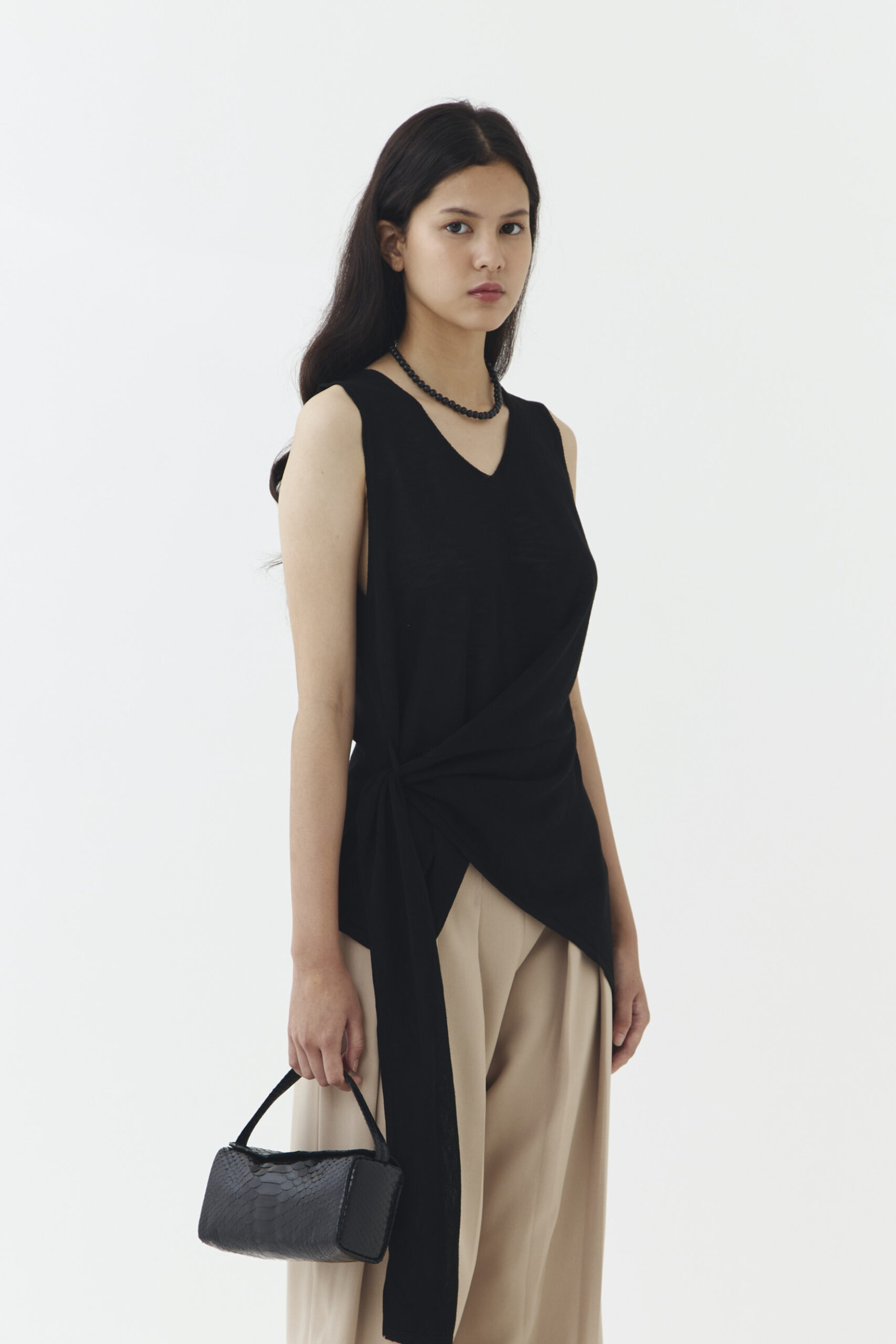Rise Knit Blouse in Black - Image 5