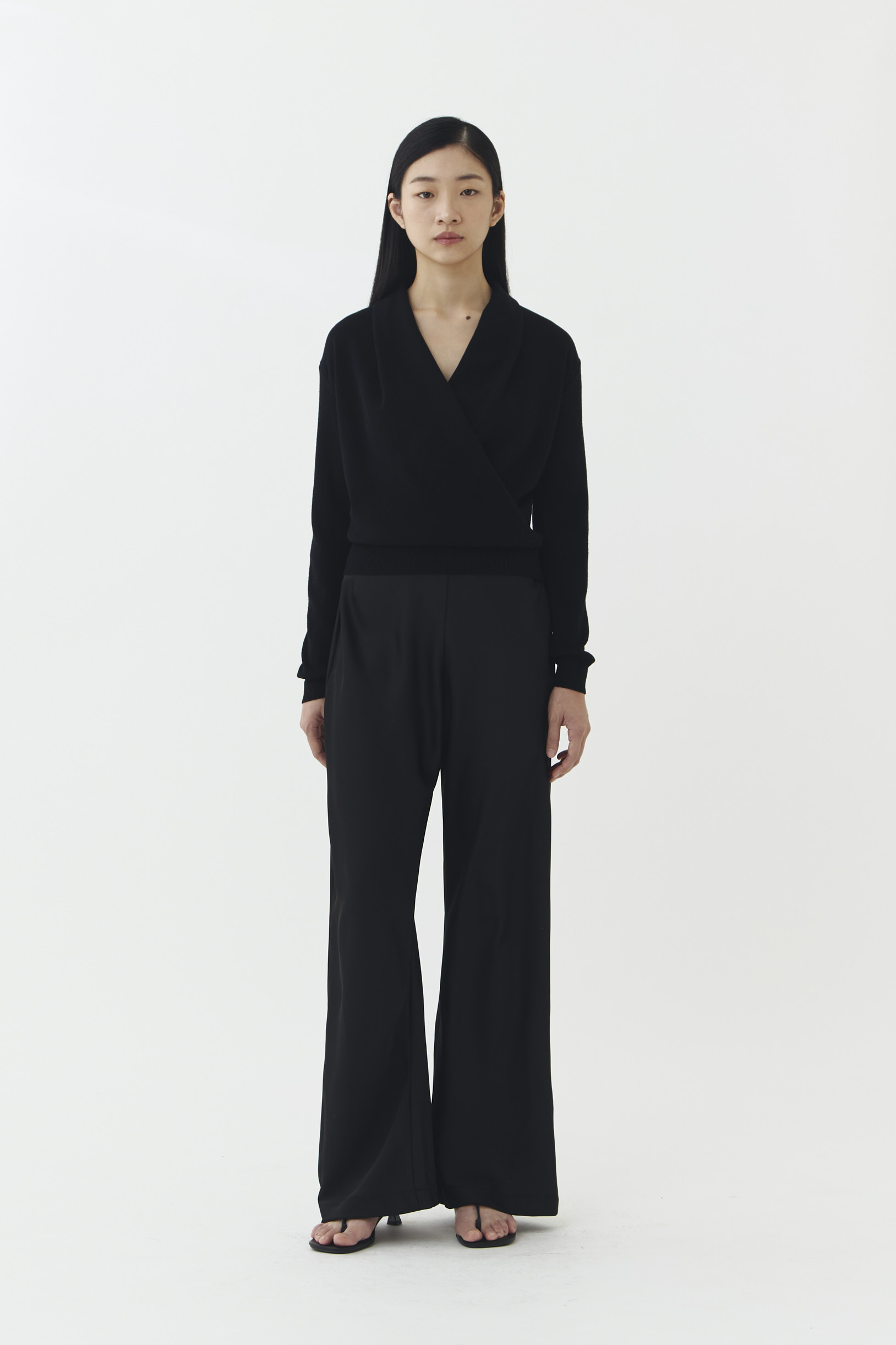 Hall Knit Blouse in Black - Image 2