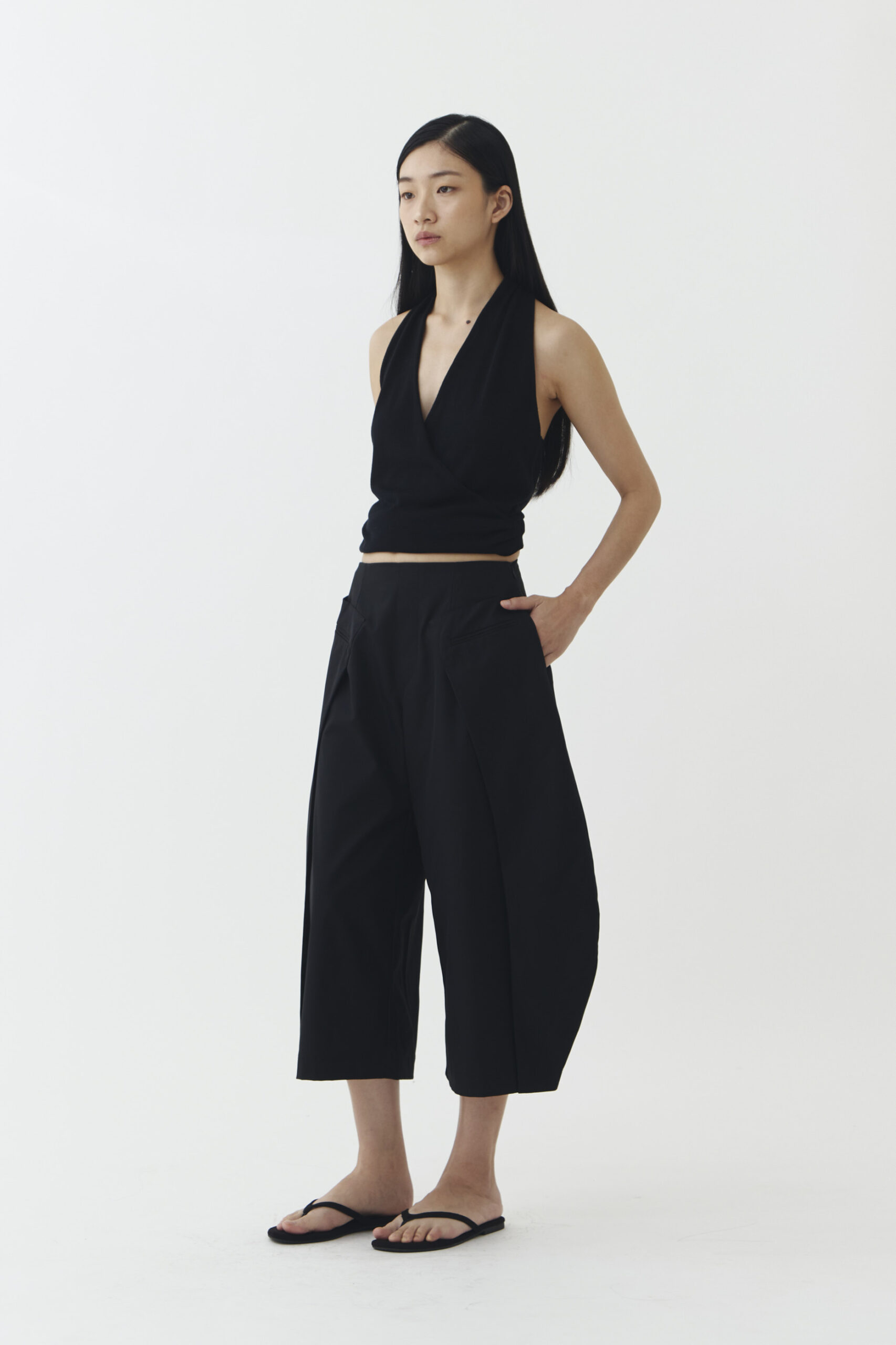 Kaia Knit Blouse in Black - Image 2