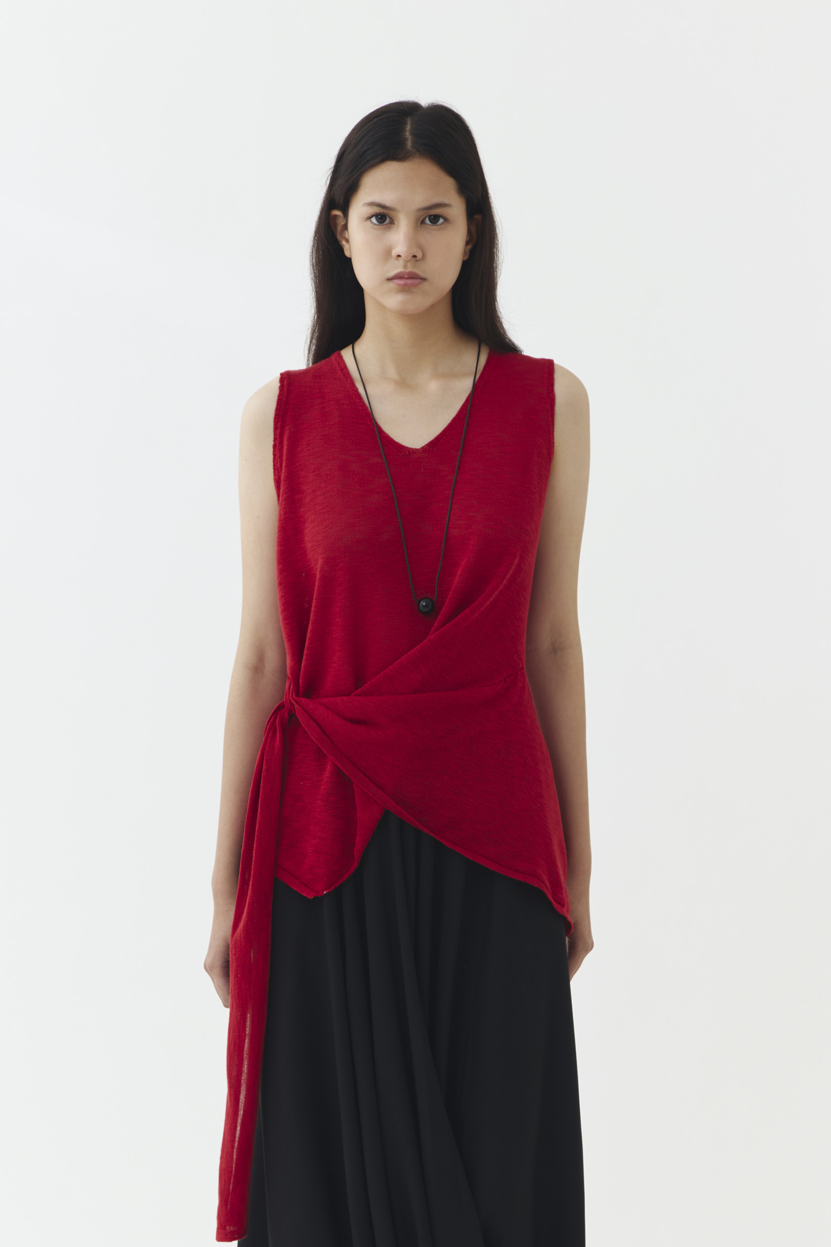 Rise Knit Blouse in Red - Image 4
