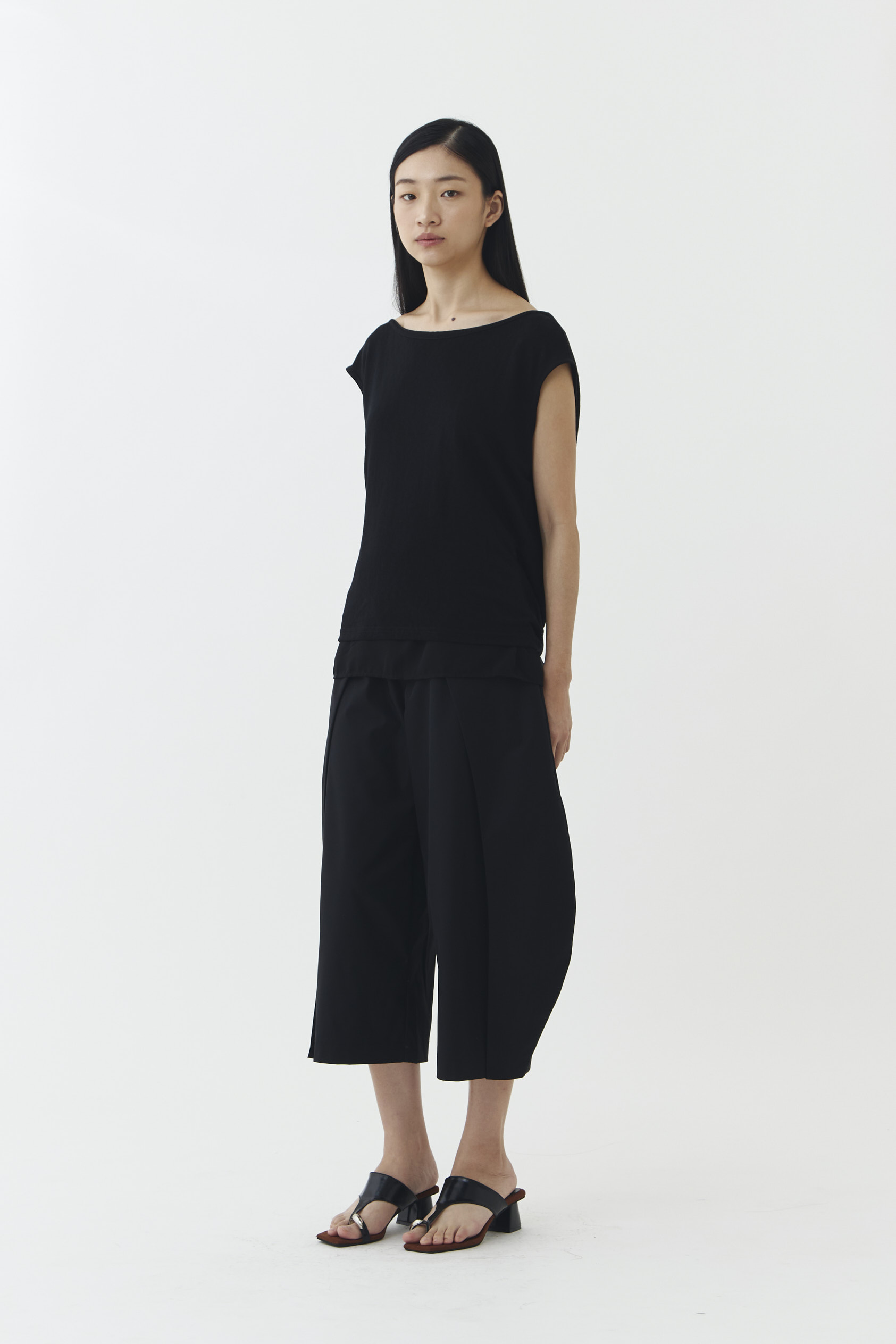 Isla Sheer Top in Black - Image 2