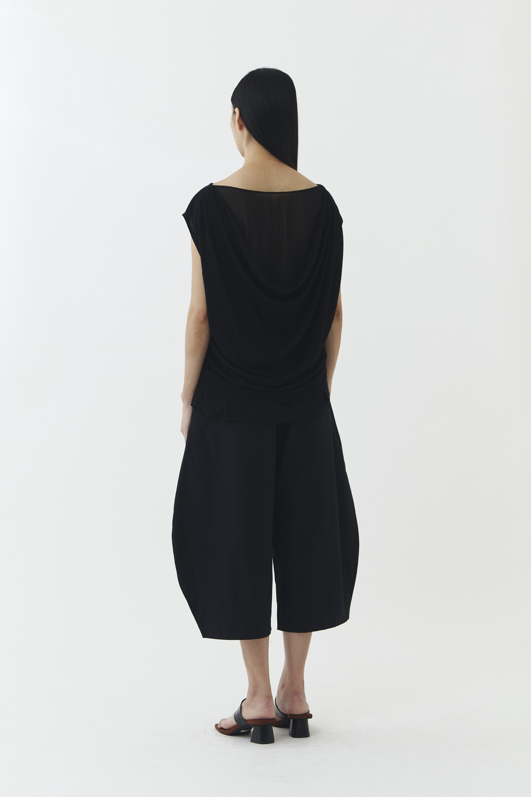 Isla Sheer Top in Black - Image 3
