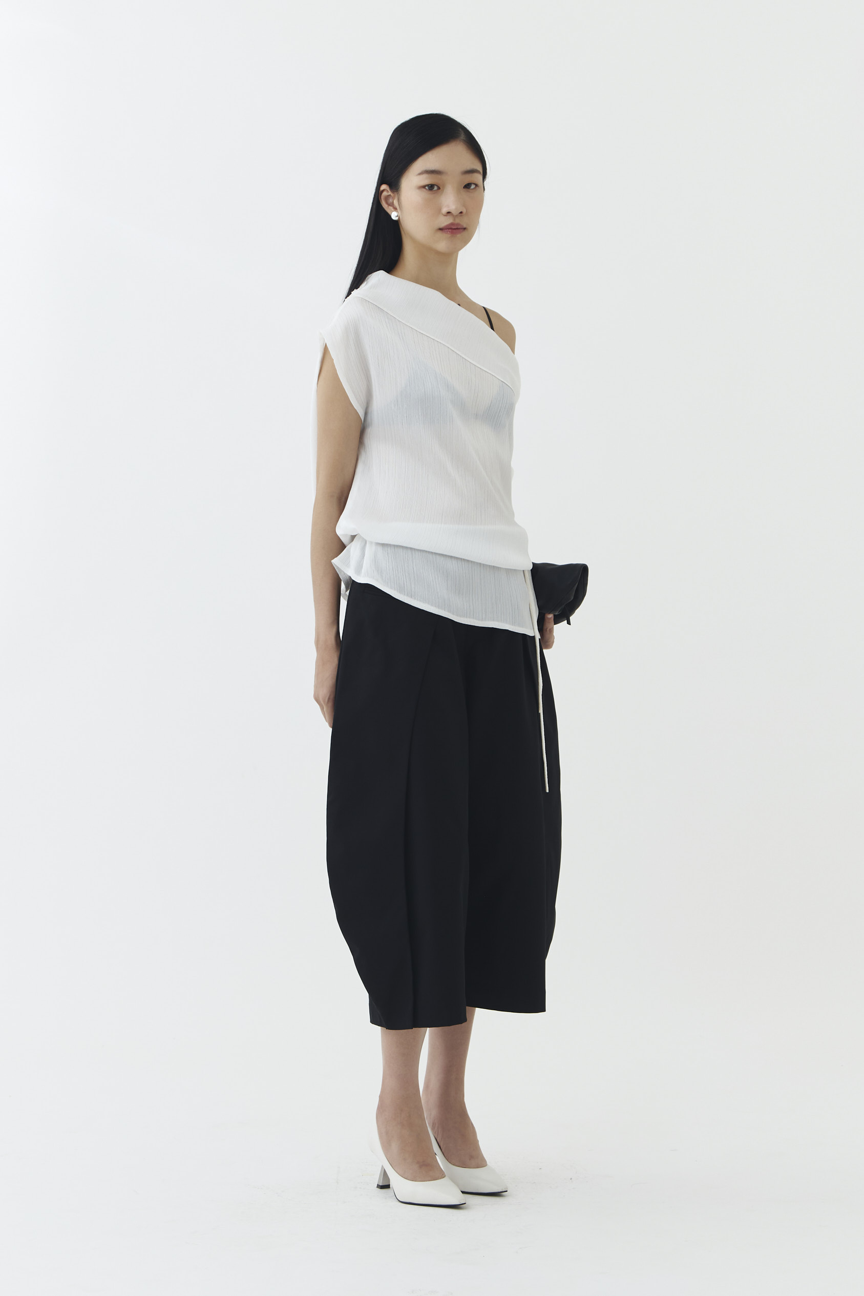 Sola Sheer Top in Broken White - Image 2