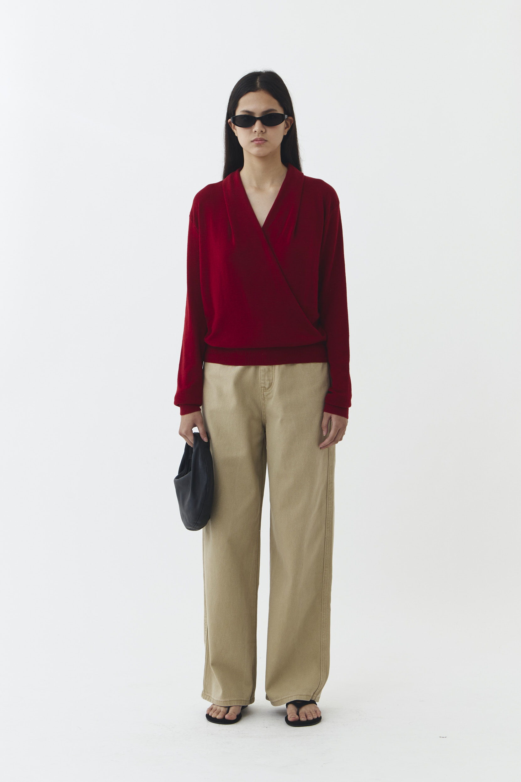 Hall Knit Blouse in Red