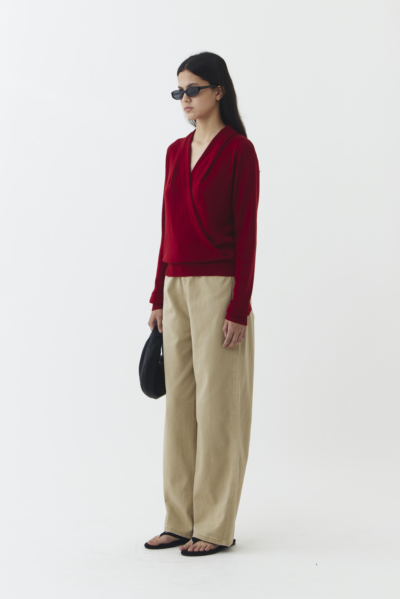 Hall Knit Blouse in Red - Image 2