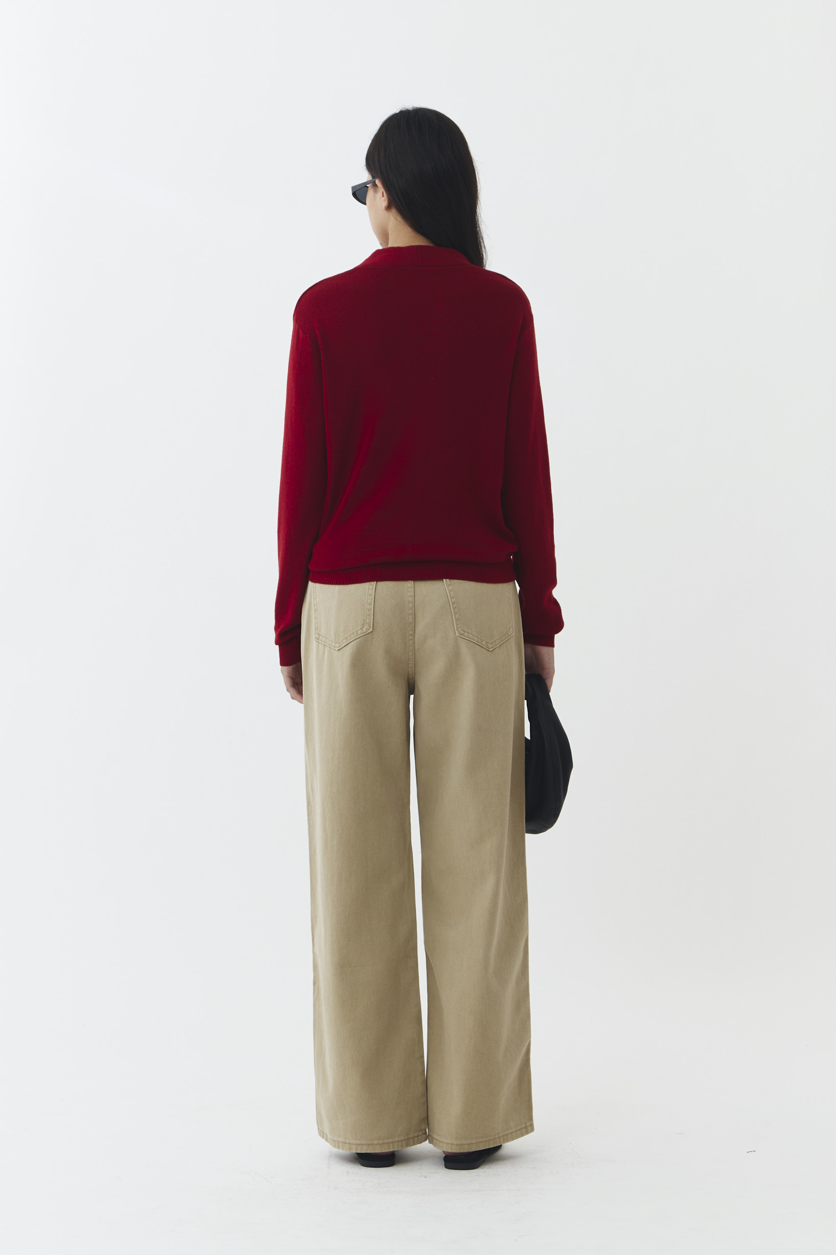 Hall Knit Blouse in Red - Image 3
