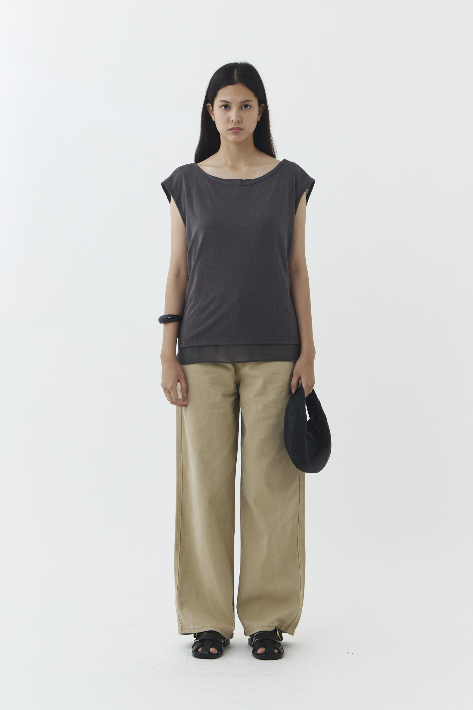 Isla Sheer Top in Grey - Image 2