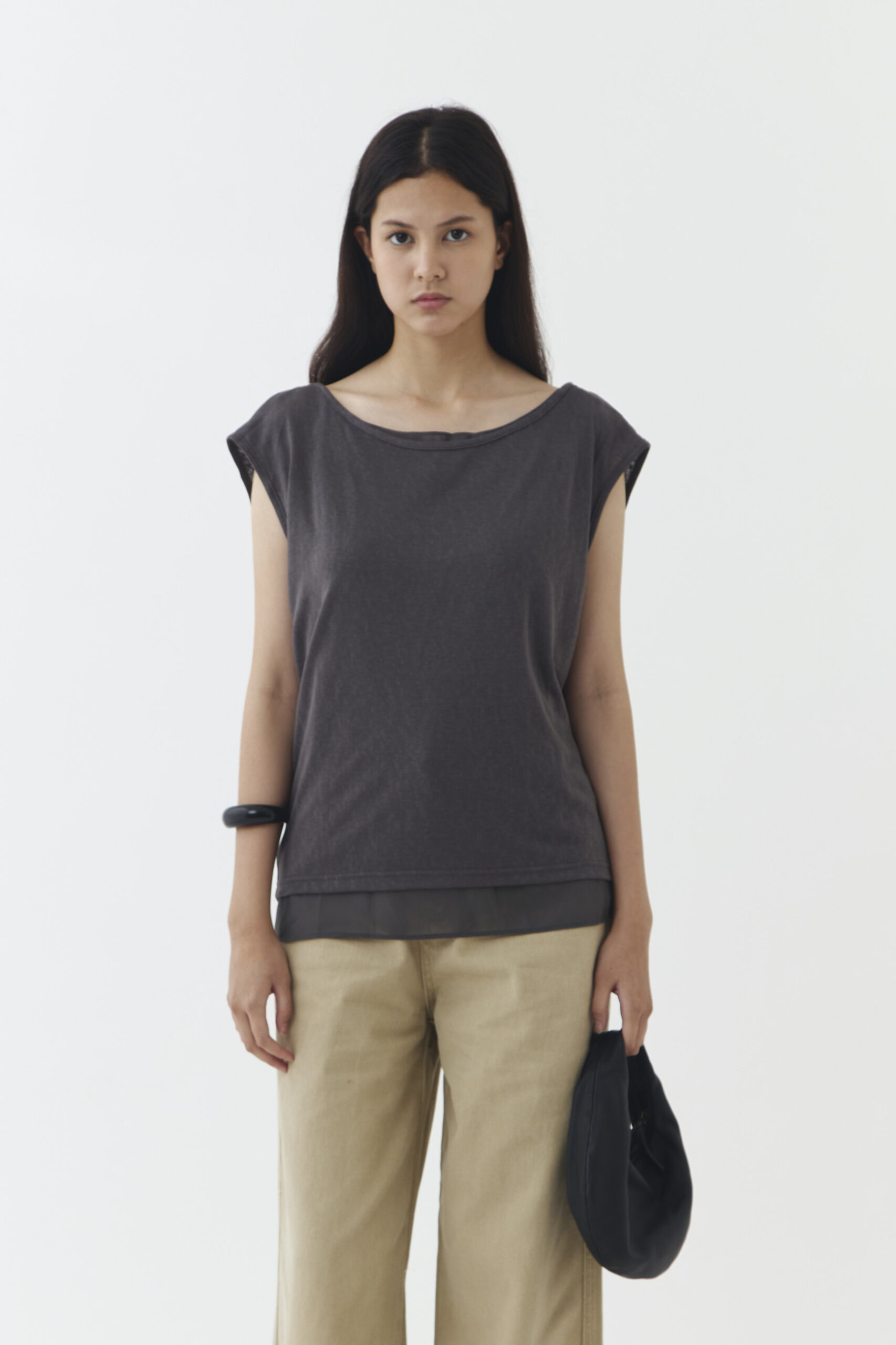 Isla Sheer Top in Grey - Image 4