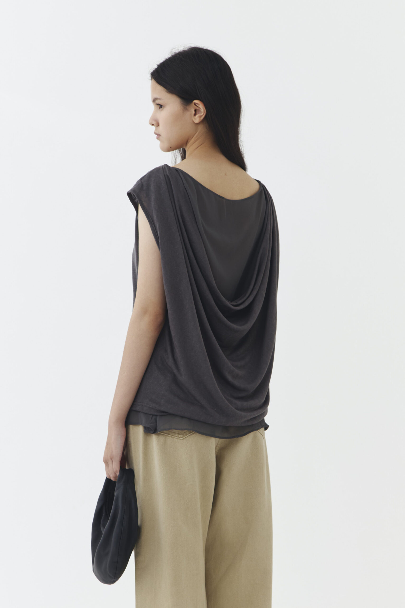 Isla Sheer Top in Grey - Image 3