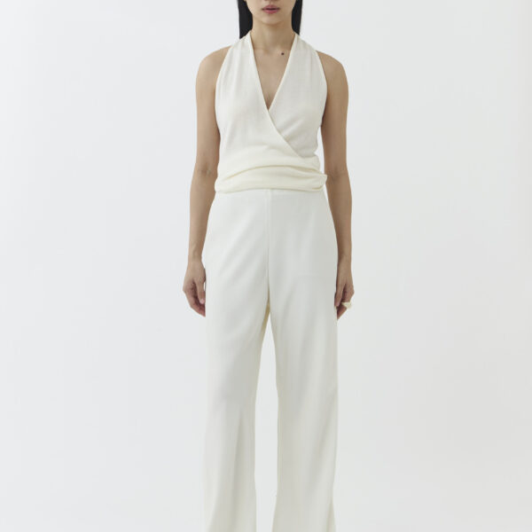 Form Satin Pants in Ivory