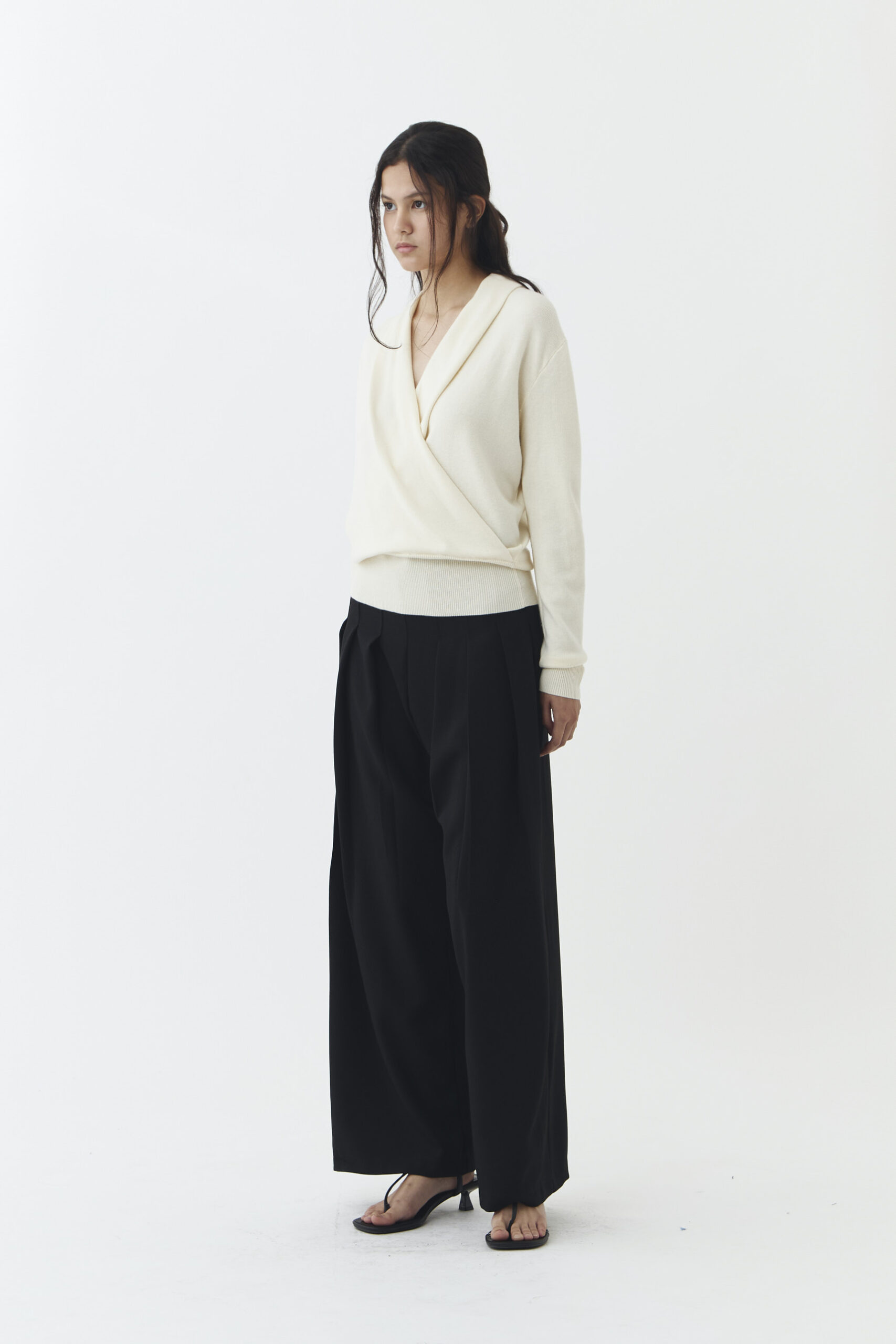 Hall Knit Blouse in Ivory - Image 2