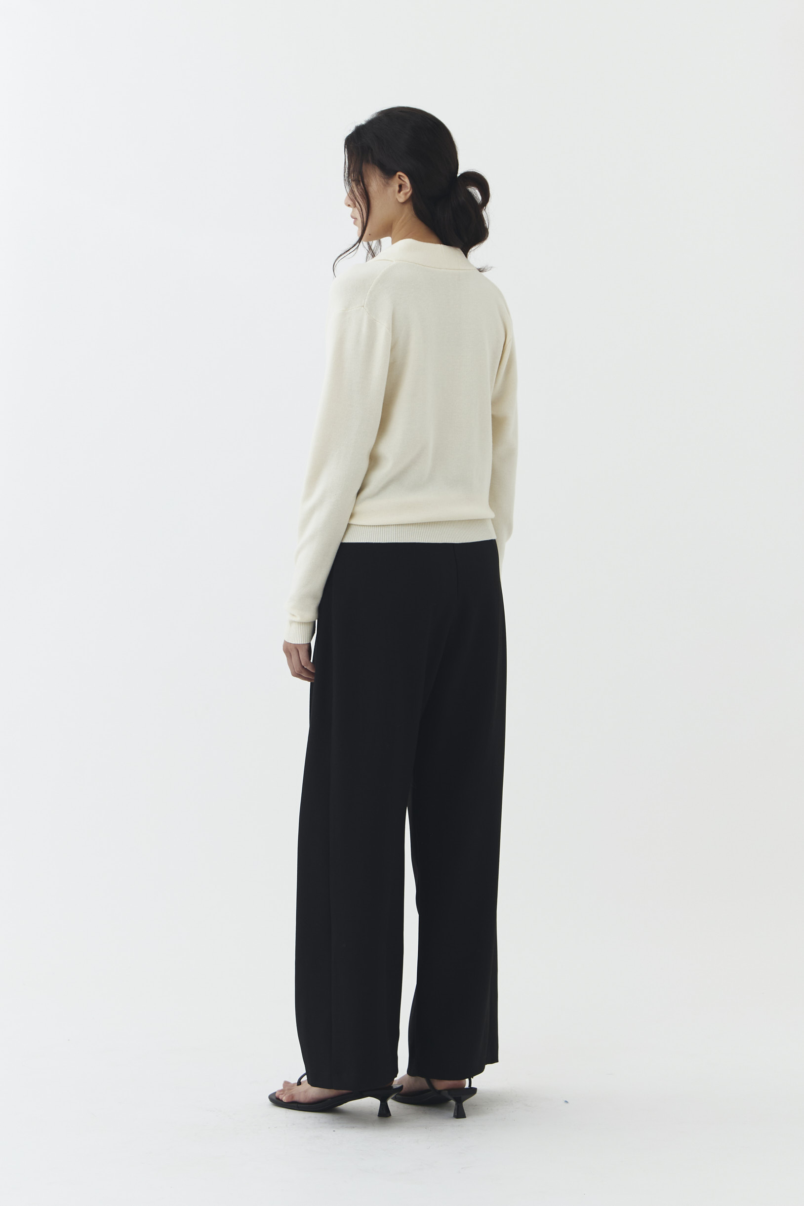 Hall Knit Blouse in Ivory - Image 3