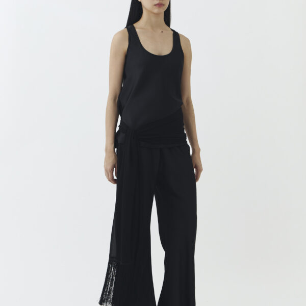 Form Satin Pants in Black